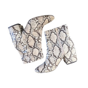 Urban Outfitters snake print heeled booties